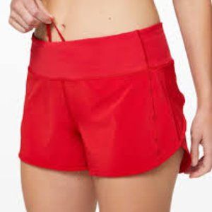 Lululemon Speed Up Shorts (red)